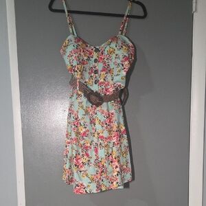 Purple Snow Floral Midi Dress - Multicolor